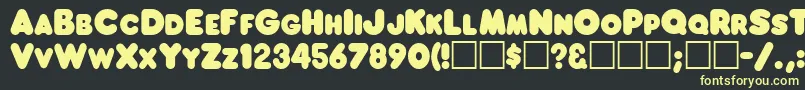 FranksRegular Font – Yellow Fonts on Black Background