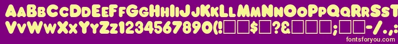 FranksRegular Font – Yellow Fonts on Purple Background