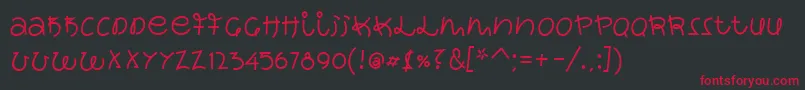 WackySushi Font – Red Fonts on Black Background