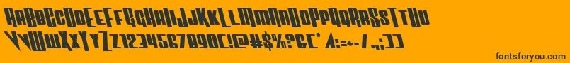 Vindicatorleft Font – Black Fonts on Orange Background