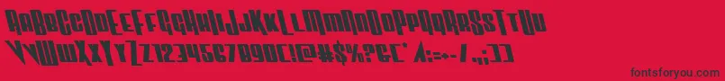 Vindicatorleft Font – Black Fonts on Red Background