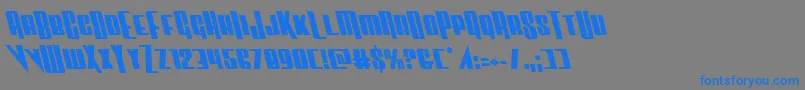 Vindicatorleft Font – Blue Fonts on Gray Background