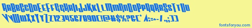 Vindicatorleft Font – Blue Fonts on Yellow Background