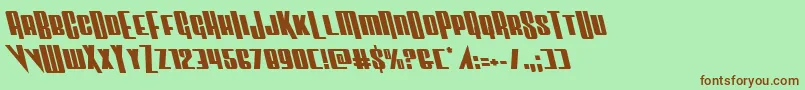 Vindicatorleft Font – Brown Fonts on Green Background