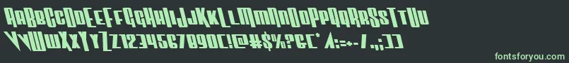 Vindicatorleft Font – Green Fonts on Black Background