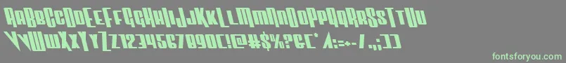 Vindicatorleft Font – Green Fonts on Gray Background