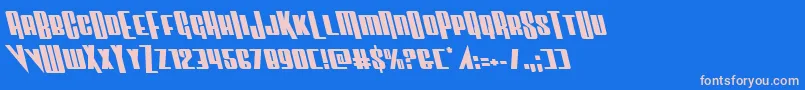 Vindicatorleft Font – Pink Fonts on Blue Background