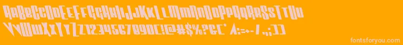 Vindicatorleft Font – Pink Fonts on Orange Background