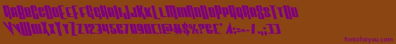 Vindicatorleft Font – Purple Fonts on Brown Background