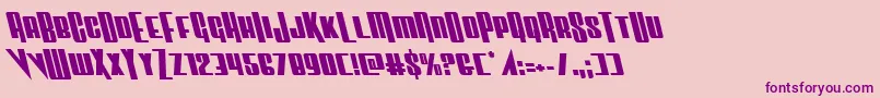 Vindicatorleft Font – Purple Fonts on Pink Background