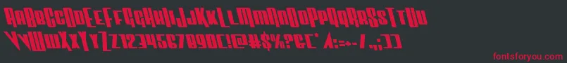 Vindicatorleft Font – Red Fonts on Black Background