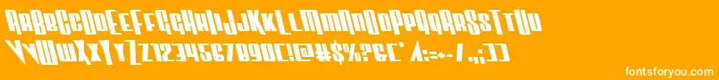 Vindicatorleft Font – White Fonts on Orange Background