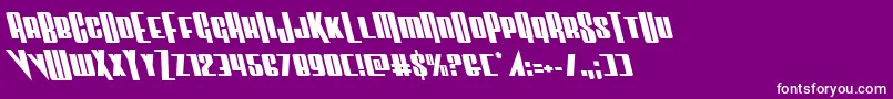 Vindicatorleft Font – White Fonts on Purple Background