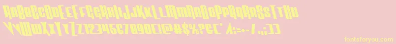Vindicatorleft Font – Yellow Fonts on Pink Background