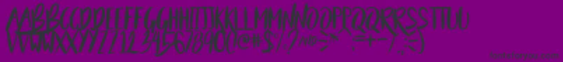 BeautyAndTheBeastSample Font – Black Fonts on Purple Background