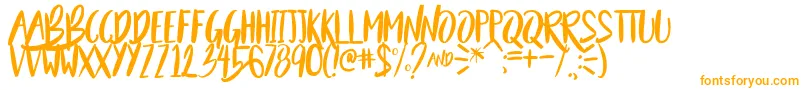 BeautyAndTheBeastSample Font – Orange Fonts on White Background