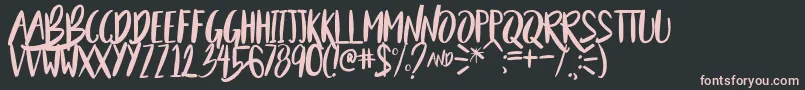 BeautyAndTheBeastSample Font – Pink Fonts on Black Background