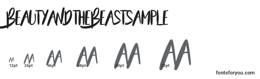 BeautyAndTheBeastSample Font Sizes