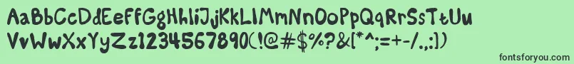 SomeKindaMadness Font – Black Fonts on Green Background