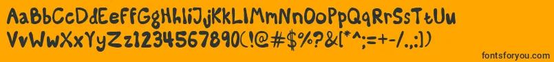 SomeKindaMadness Font – Black Fonts on Orange Background