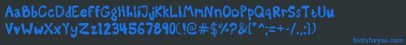 SomeKindaMadness Font – Blue Fonts on Black Background