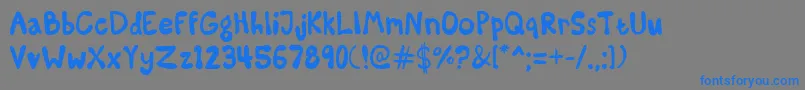 SomeKindaMadness Font – Blue Fonts on Gray Background