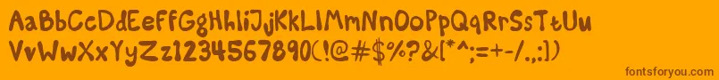 SomeKindaMadness Font – Brown Fonts on Orange Background