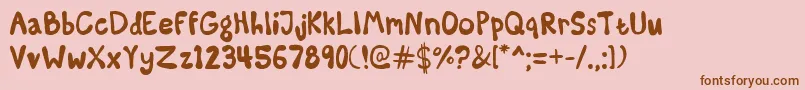 SomeKindaMadness Font – Brown Fonts on Pink Background