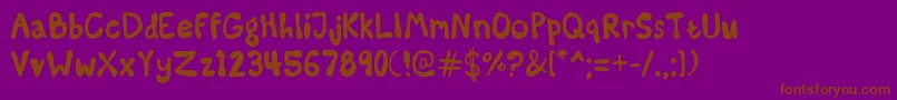 SomeKindaMadness Font – Brown Fonts on Purple Background