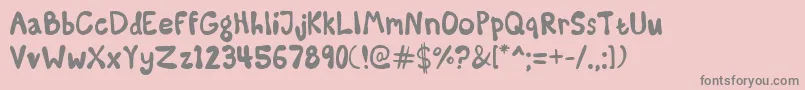 SomeKindaMadness Font – Gray Fonts on Pink Background