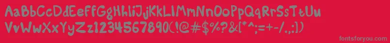 SomeKindaMadness Font – Gray Fonts on Red Background