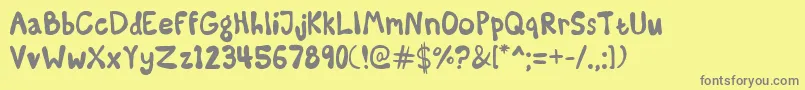SomeKindaMadness Font – Gray Fonts on Yellow Background
