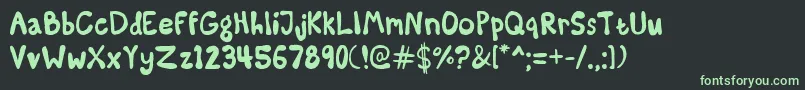 SomeKindaMadness Font – Green Fonts on Black Background