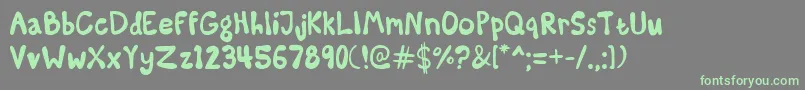 SomeKindaMadness Font – Green Fonts on Gray Background