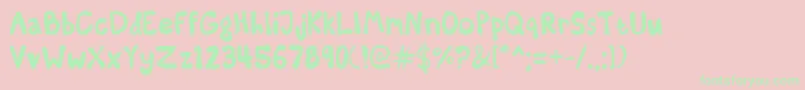 フォントSomeKindaMadness – ピンクの背景に緑の文字