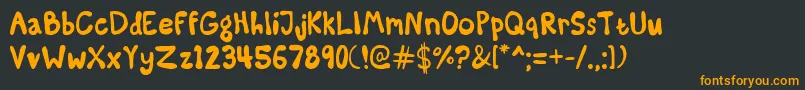 SomeKindaMadness Font – Orange Fonts on Black Background