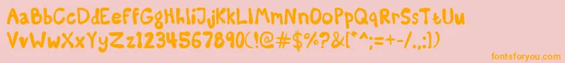 SomeKindaMadness Font – Orange Fonts on Pink Background