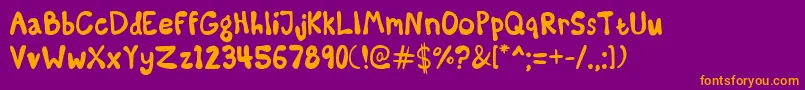 SomeKindaMadness Font – Orange Fonts on Purple Background