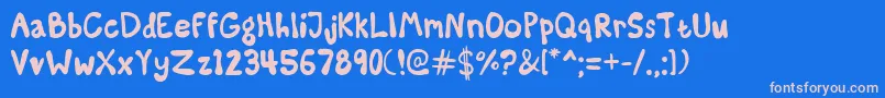 SomeKindaMadness Font – Pink Fonts on Blue Background