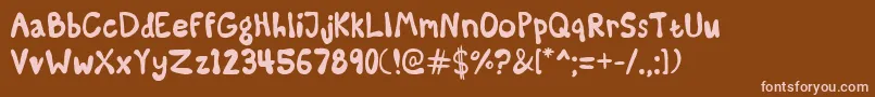 SomeKindaMadness Font – Pink Fonts on Brown Background