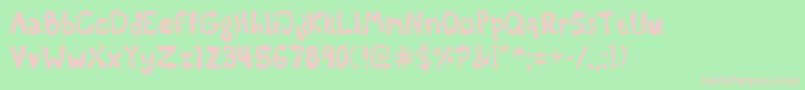 SomeKindaMadness Font – Pink Fonts on Green Background