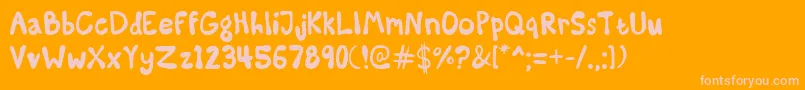 SomeKindaMadness Font – Pink Fonts on Orange Background