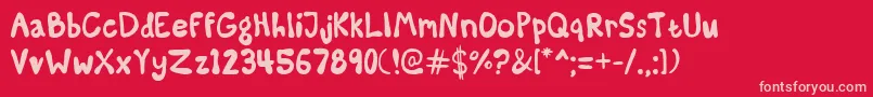 SomeKindaMadness Font – Pink Fonts on Red Background