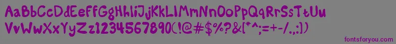 SomeKindaMadness Font – Purple Fonts on Gray Background