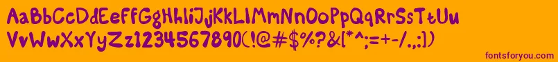 SomeKindaMadness Font – Purple Fonts on Orange Background