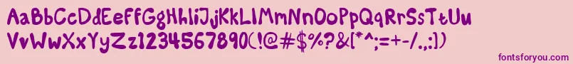 SomeKindaMadness Font – Purple Fonts on Pink Background
