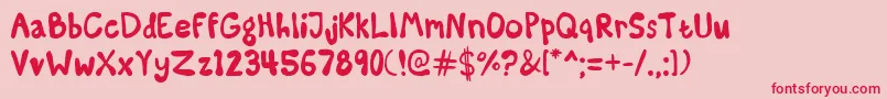 SomeKindaMadness Font – Red Fonts on Pink Background