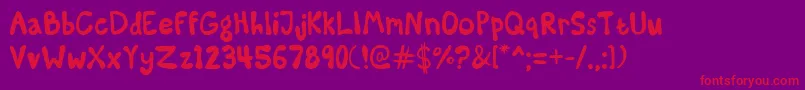 SomeKindaMadness Font – Red Fonts on Purple Background