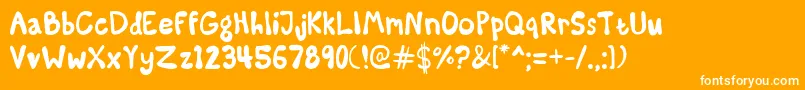 SomeKindaMadness Font – White Fonts on Orange Background