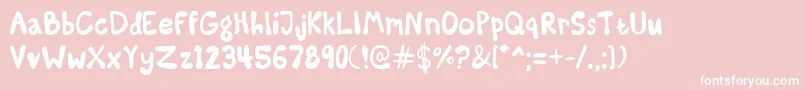 SomeKindaMadness Font – White Fonts on Pink Background